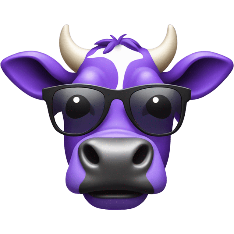 purple cow with sunglasses emoji