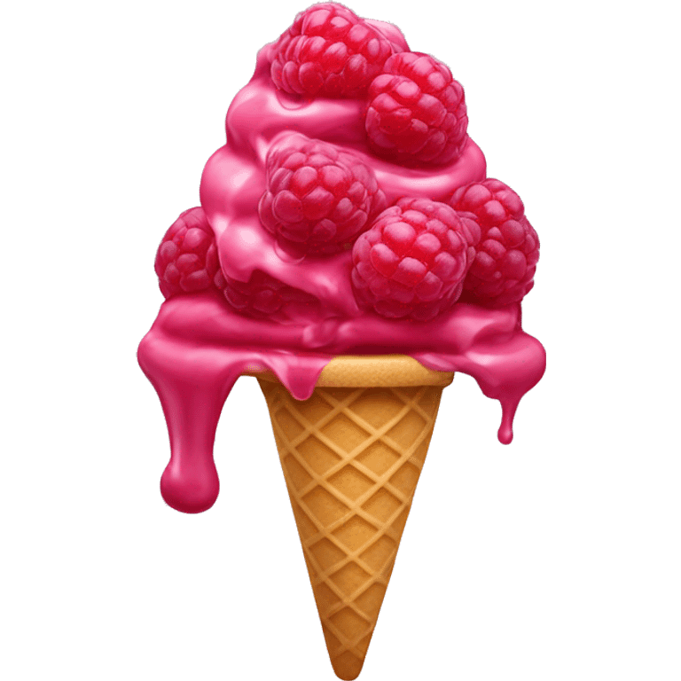 Raspberry flavoured ice cream  emoji