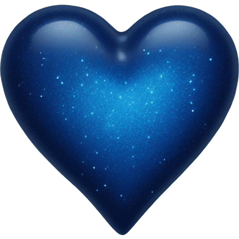 Dark blue heart with sparkles  emoji