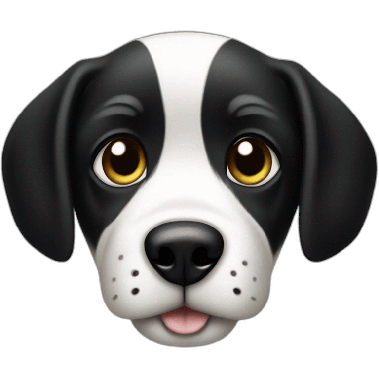 petit chien noir et blanc  emoji