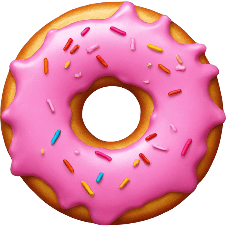 Pink donut emoji