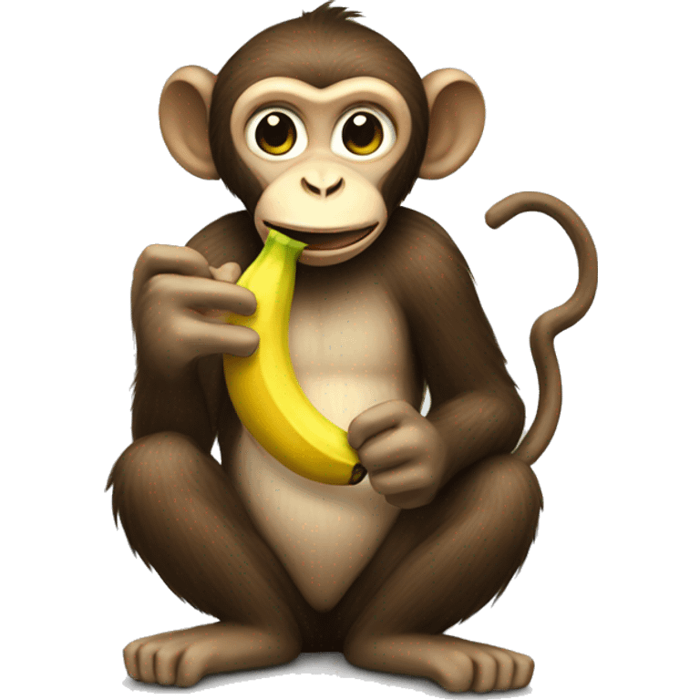 a monkey eating banana emoji