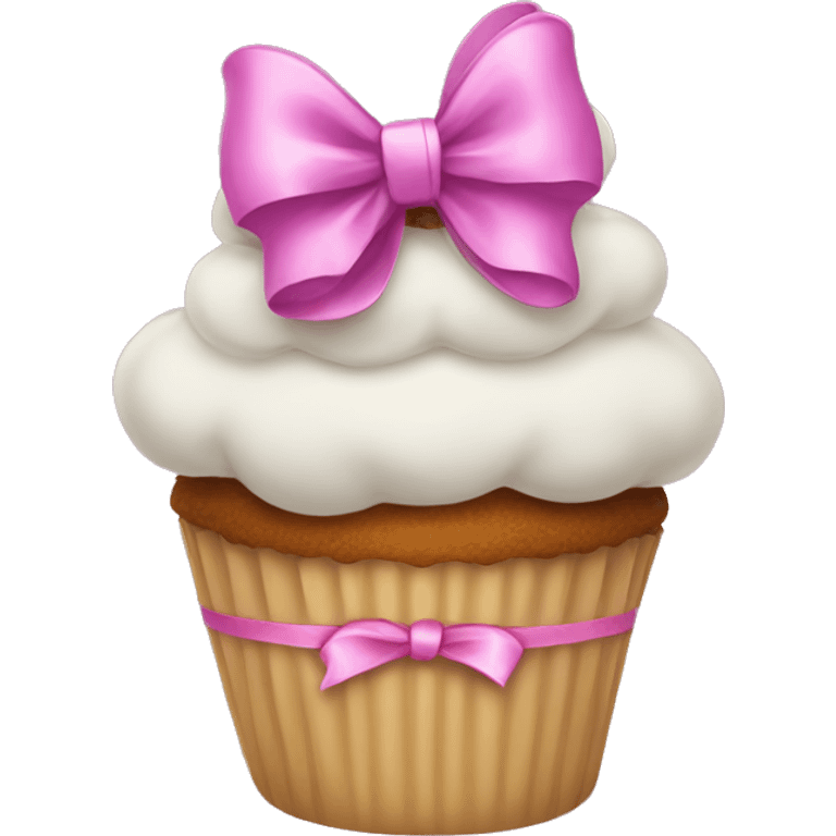 Cupcake with bow emoji