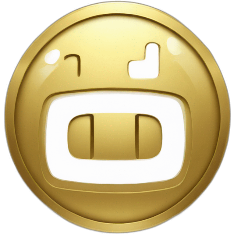 YouTube gold button emoji