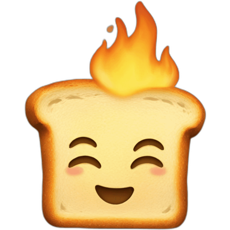 burning toast happy emoji