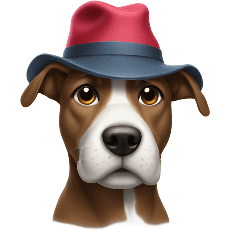 dog with a hat emoji