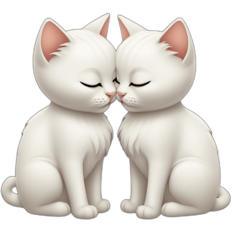 Two cats kissing emoji