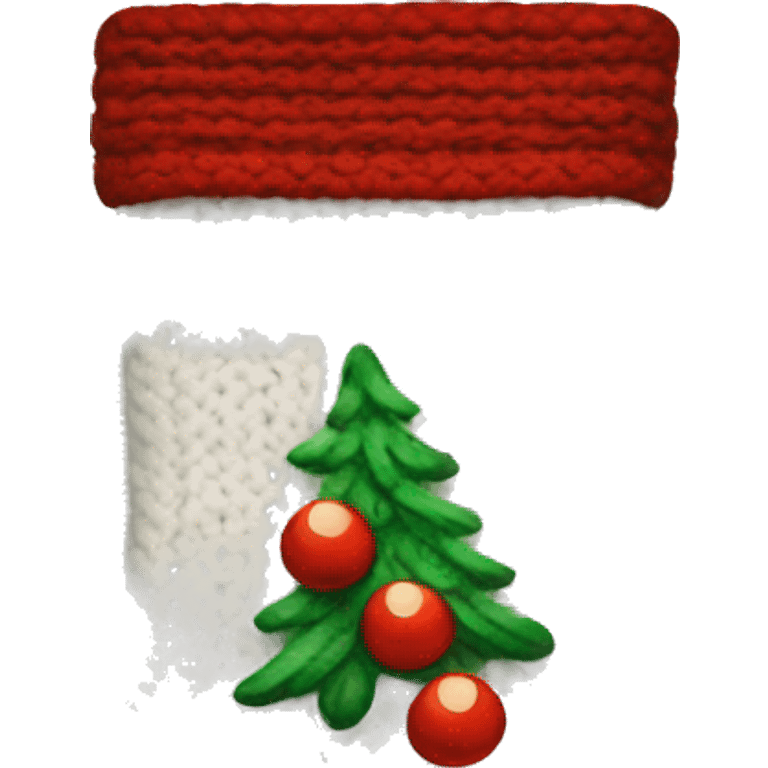 white knit christmas stocking emoji