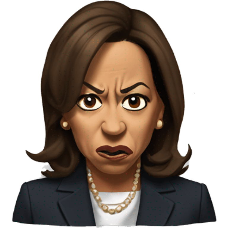 Kamala Harris so angry steam coming out of her nostrils  emoji