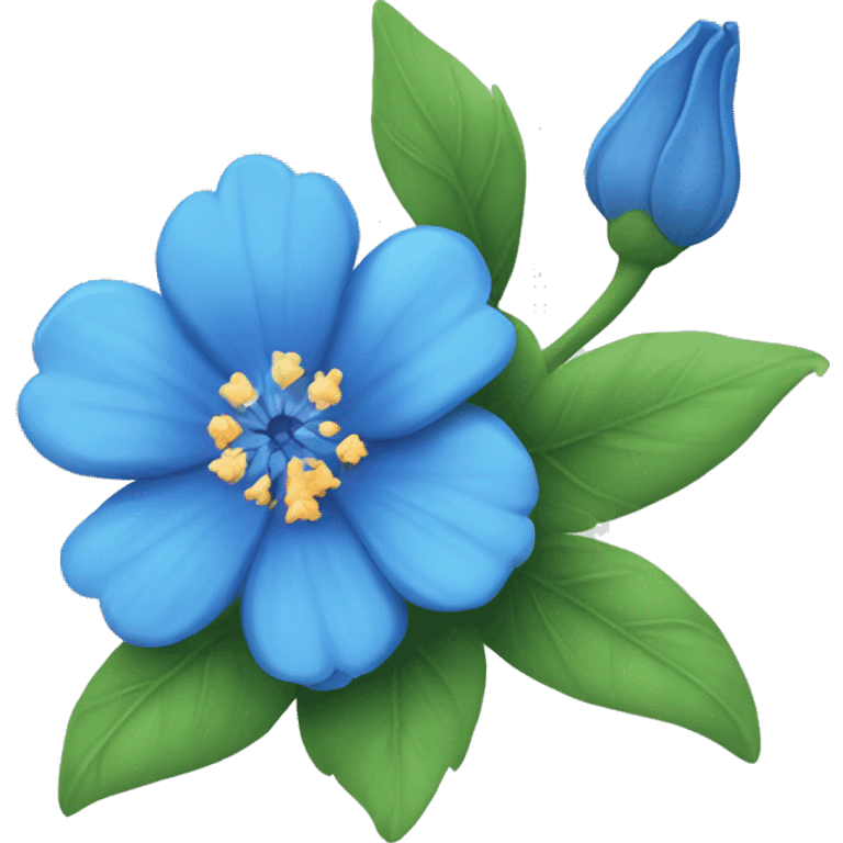 beautiful blue flower emoji