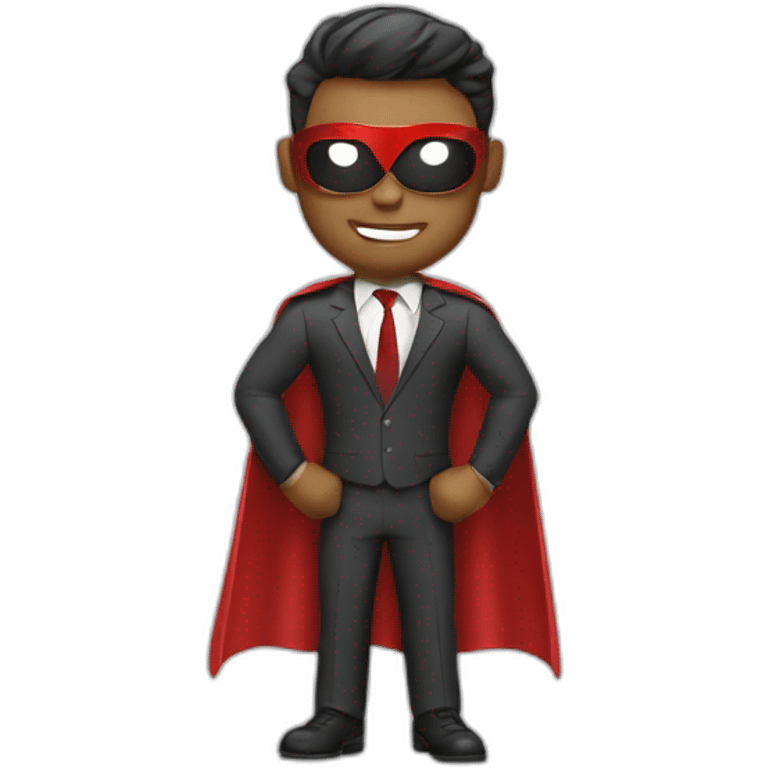 business man as superhero emoji