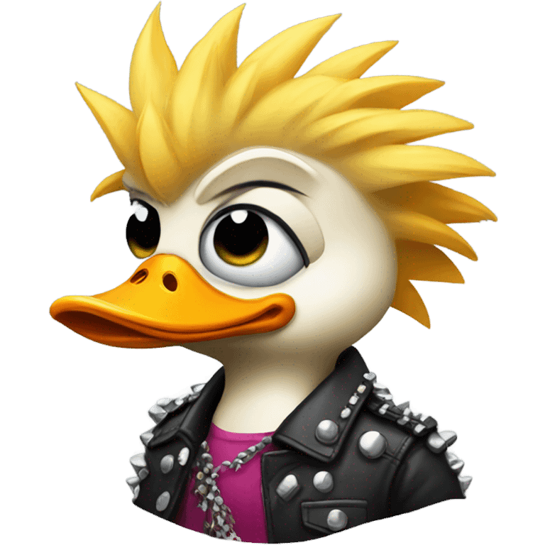 Duck with punk styl emoji