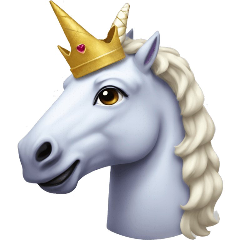 unicorn with a crown emoji