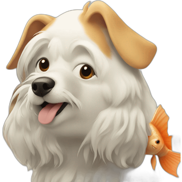 Fish with dog emoji