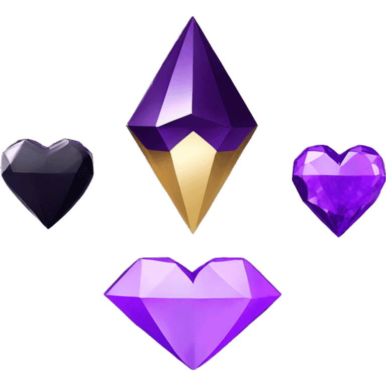 ￼ Black heart with purple diamonds On the side￼ emoji