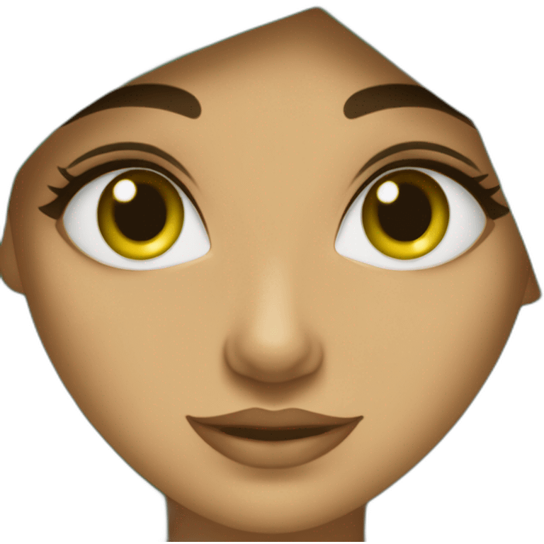 une fille marocaine avec les yeux verts emoji