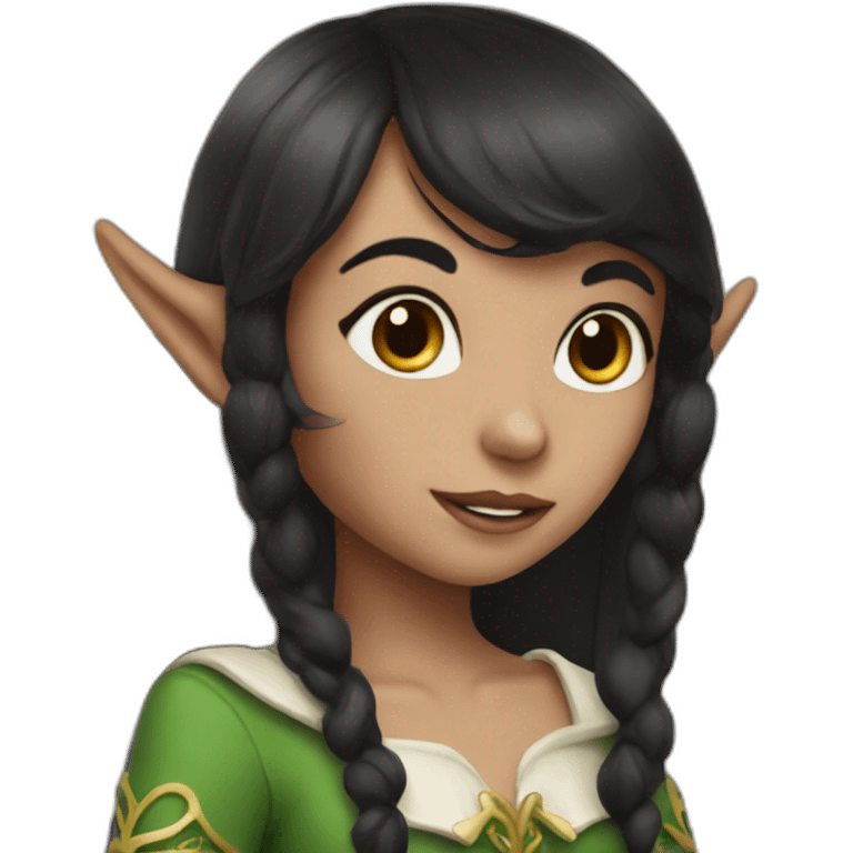 Elf girl with dark hair  emoji