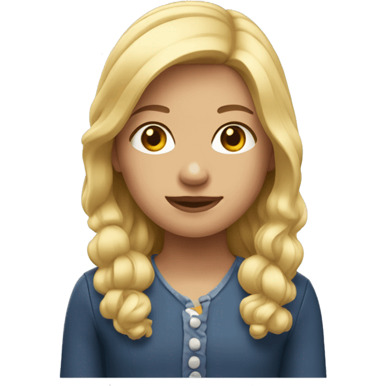 Dutch girl with blonde hair emoji