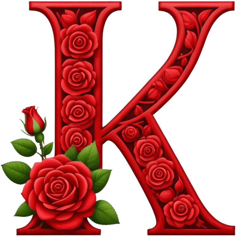 Roses alphabet K emoji