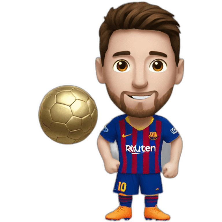 messi qui souleve le ballon dor emoji