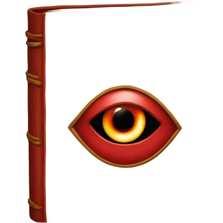 spell book that's red with eye in the middle emoji