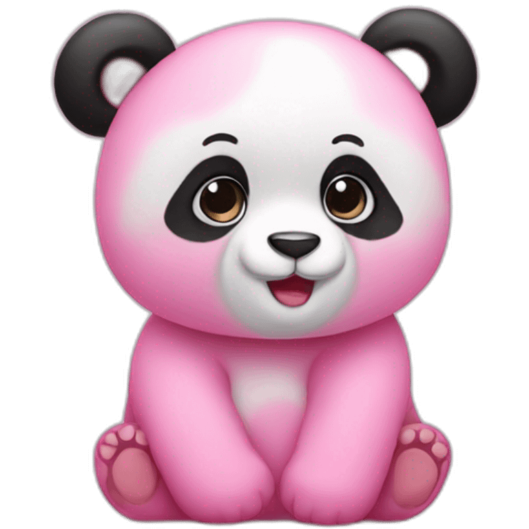 A pink panda baby emoji