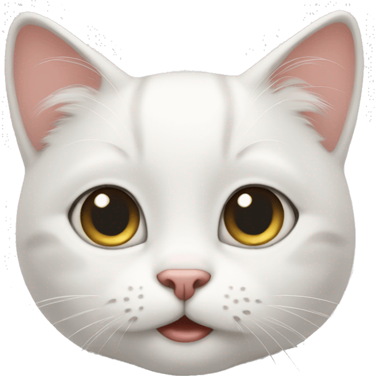 White cute cat  emoji