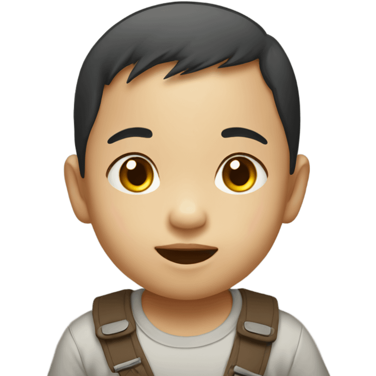 Cute Asian toddler emoji