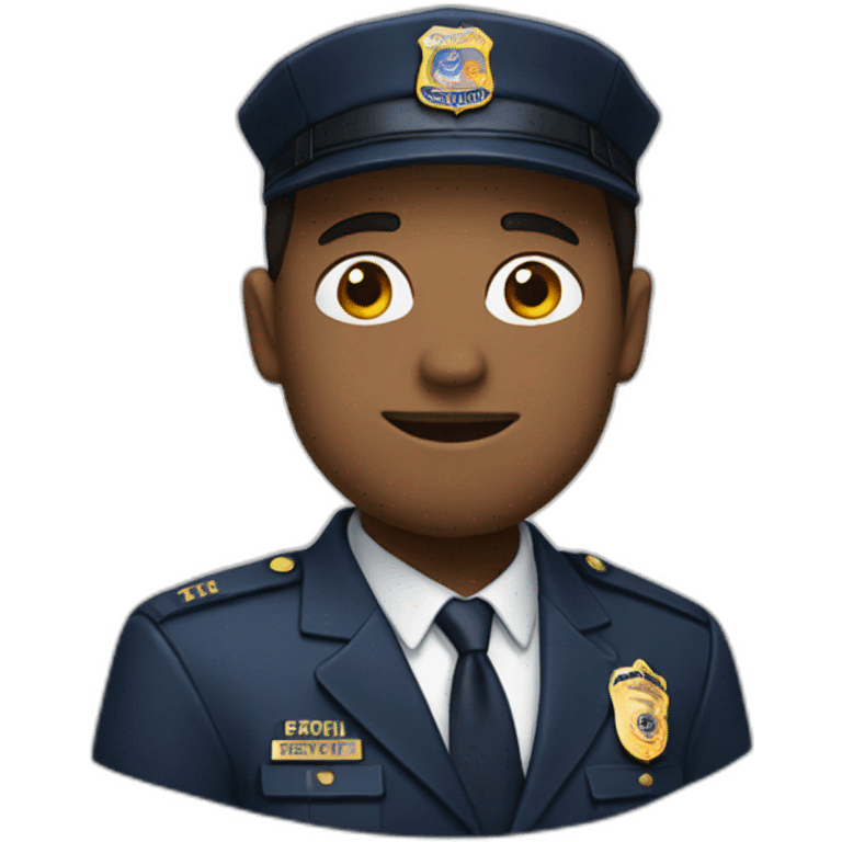 man in FBI uniform and FBI cap emoji