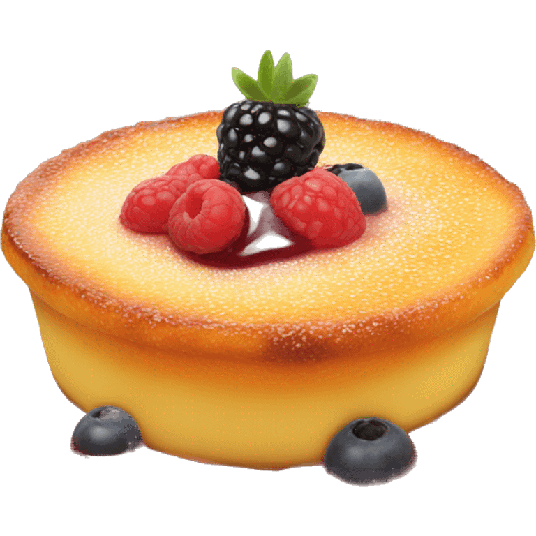 Creme brulee with berries on top  emoji