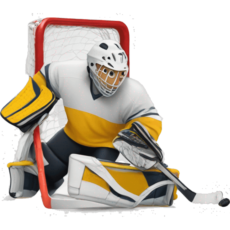 Unihockey goalie emoji