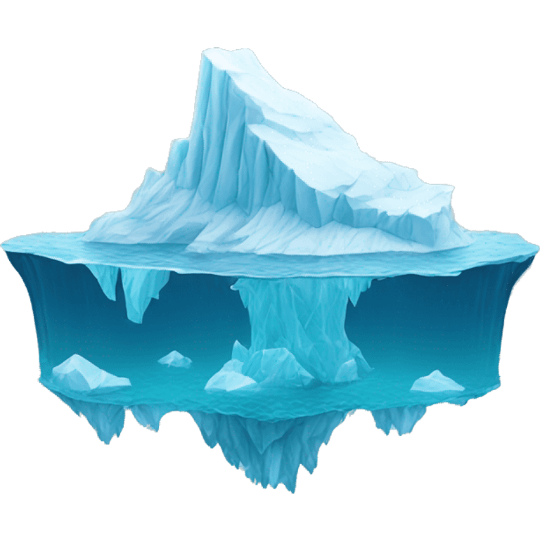 iceberg most part underwater some above emoji