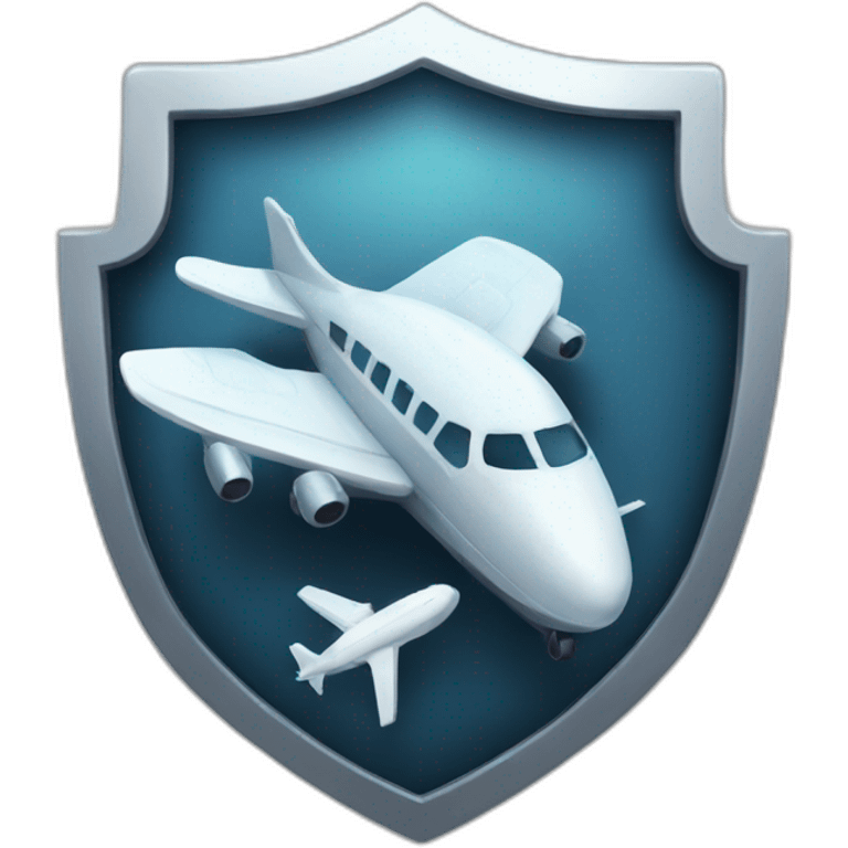 shield with airplane inside emoji