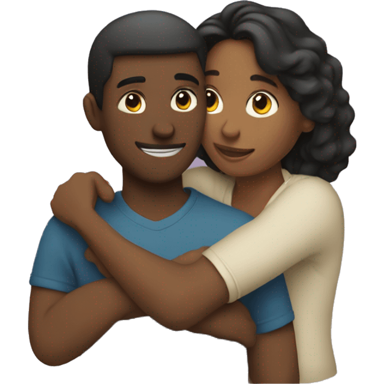 Women and MEN hugging each other emoji