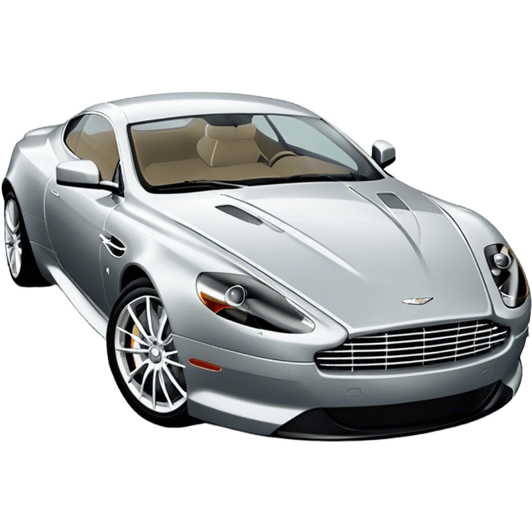 Aston Martin DB9 - Aston Martin (Model Year: 2016) (Iconic colour: Silver) emoji