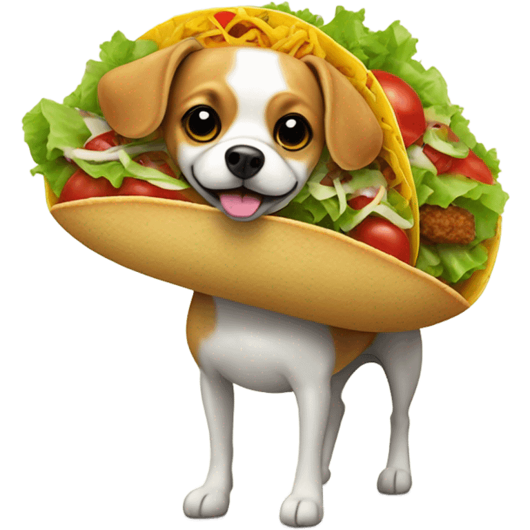 Taco on a dog emoji