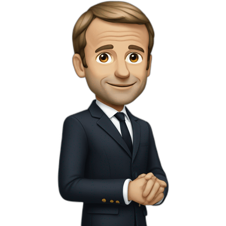 emmanuel macron with style pop emoji