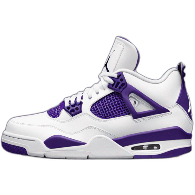 air jordan 4 dark purple wihte emoji