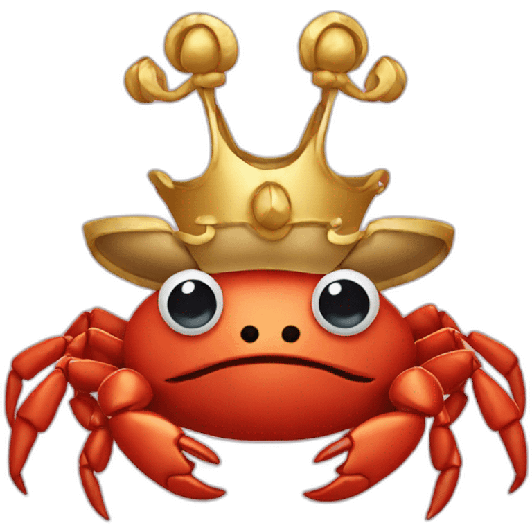 crab dressed like a king emoji