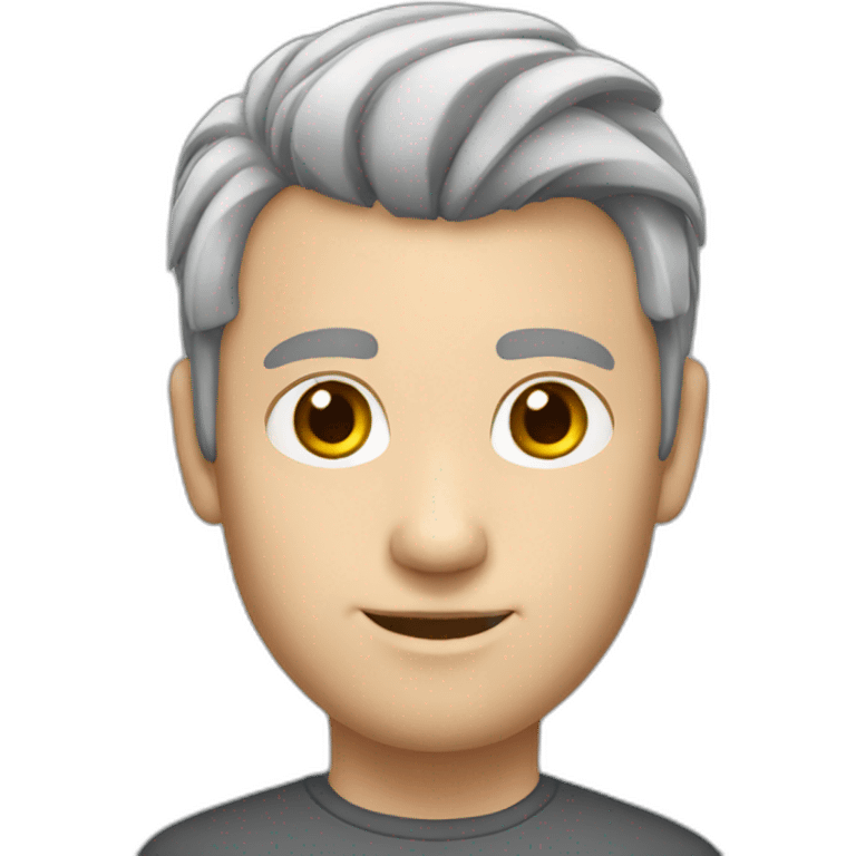 White man with grey pony tail emoji