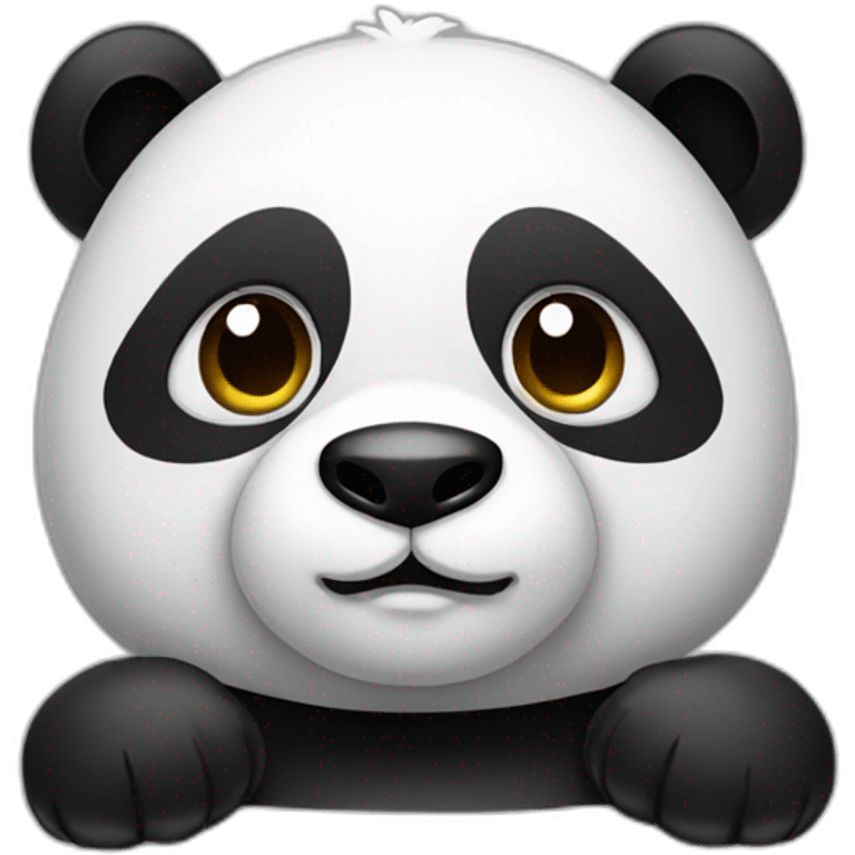 Panda wearing top emoji