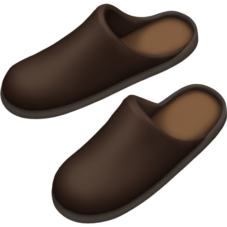 dark brown slippers emoji