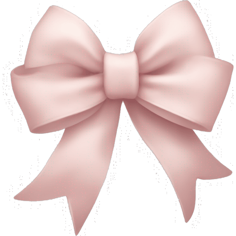 Muted light pink bow with long tails for christmas emoji