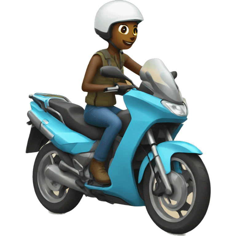 an ambucycle rider in Rwanda emoji