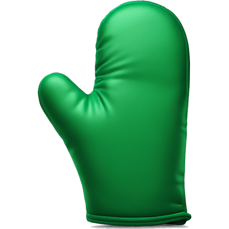 Realistic emerald green oven mitt emoji