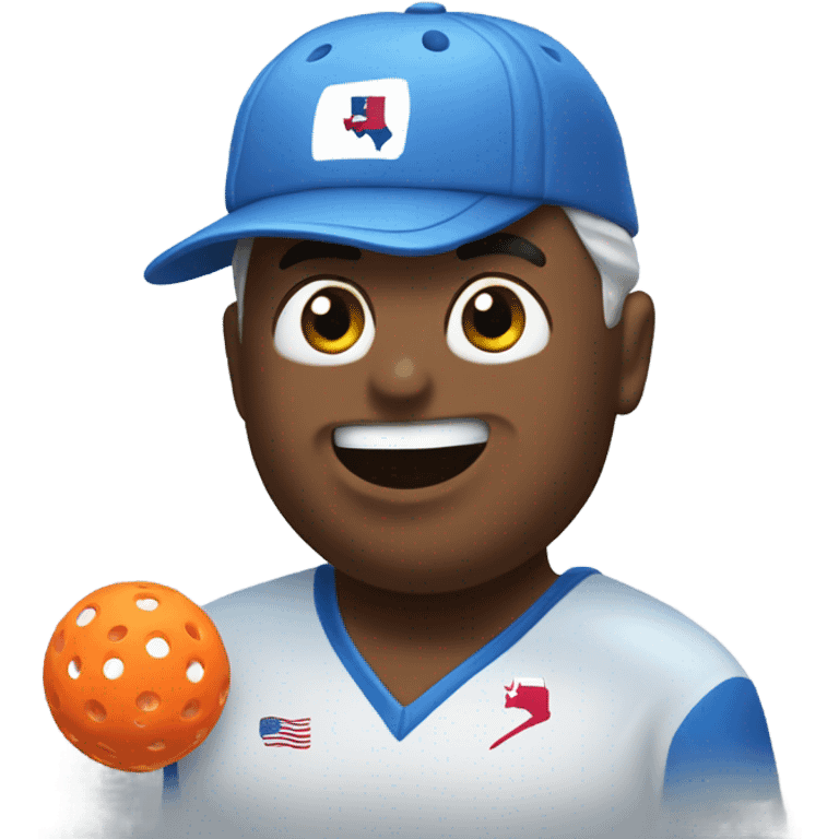 Pickleball player in Texas emoji