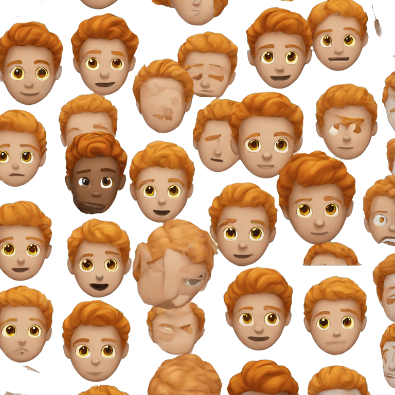 white boy ginger hair emoji