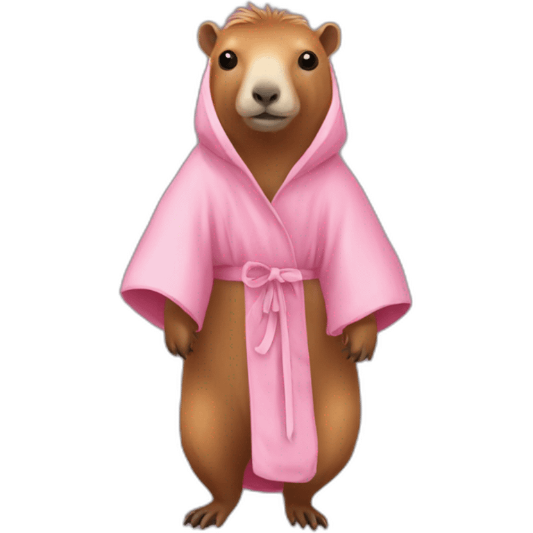 Capibara robe rose emoji