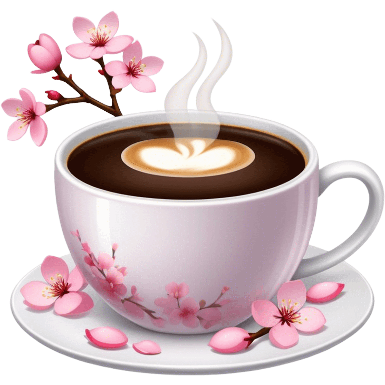 Cherry Blossom coffee emoji