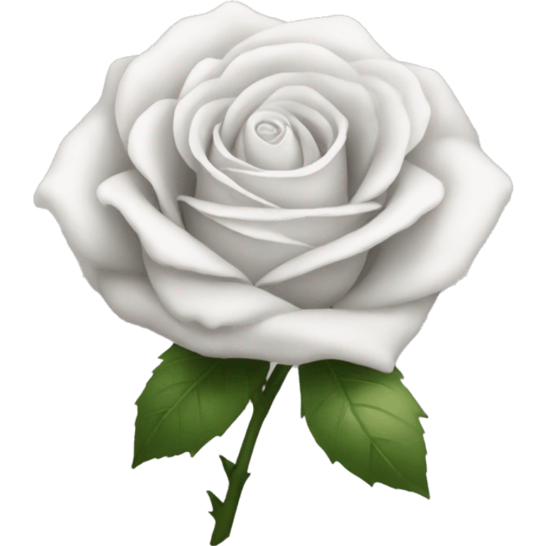 White rose with a grey bow emoji